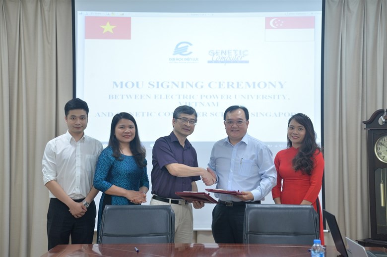 Trường Đại học Điện lực ký kết biên bản ghi nhớ với Trường máy tính Genetic (Singapore)
