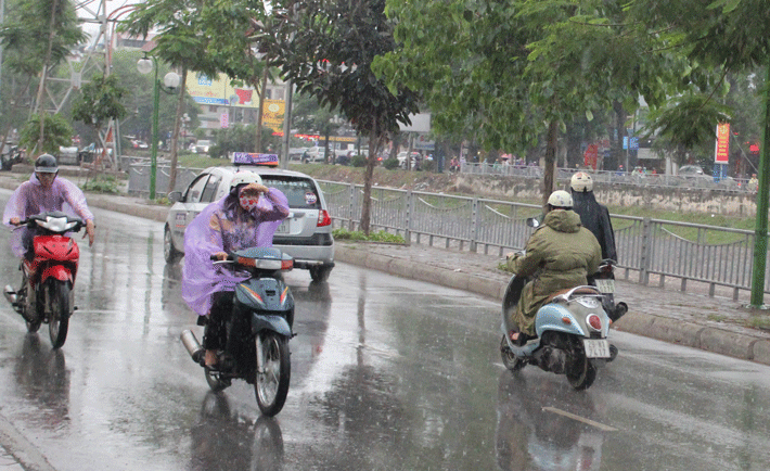 Từ chiều 30 đến mùng 3 Tết, Hà Nội có mưa rào, sau mưa nhỏ