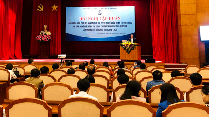  100% cán bộ làm công tác thông tin cơ sở các cấp được bồi dưỡng, tập huấn về chuyên môn, nghiệp vụ