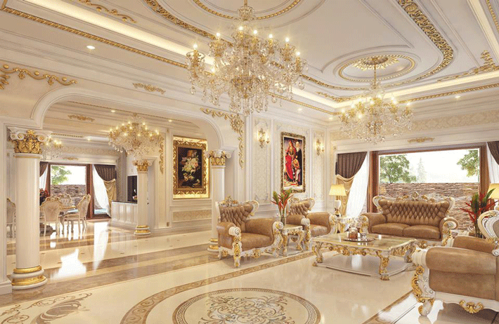 Đặc trưng lớn nhất trong nội thất Cổ điển là sự đối xứng hay cân bằng.