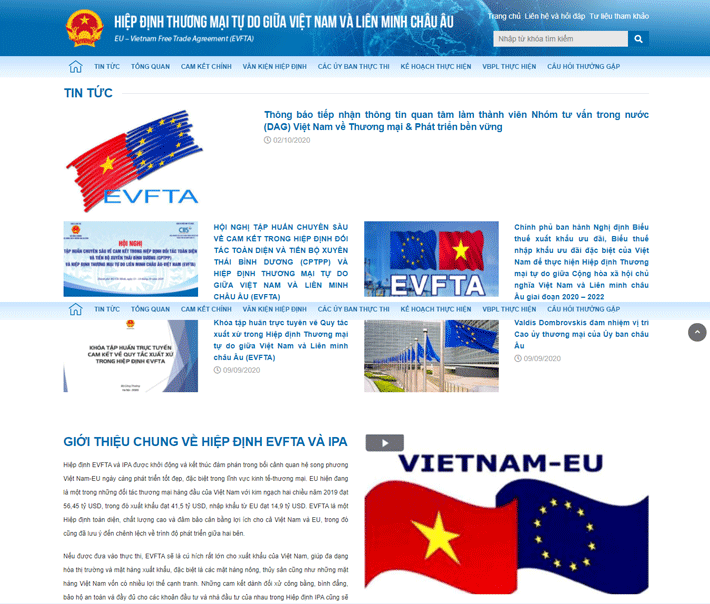 Chuyên trang thông tin điện tử về Hiệp định EVFTA tại địa chỉ: https://evfta.moit.gov.vn 