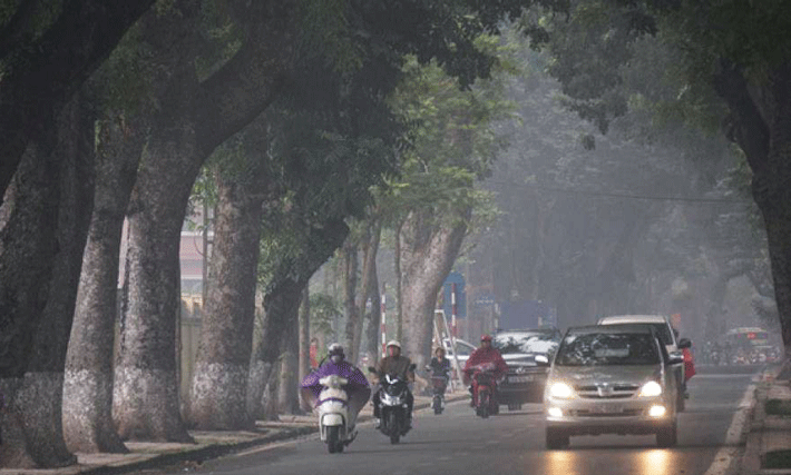 Hà Nội đêm và sáng có mưa nhỏ, mưa phùn và sương mù