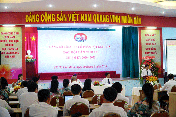 Đại hội Đảng bộ Công ty Cổ phần Bột giặt LIX lần thứ 9 nhiệm kỳ 2020- 2025 diễn ra trong không khí dân chủ và trang nghiêm 