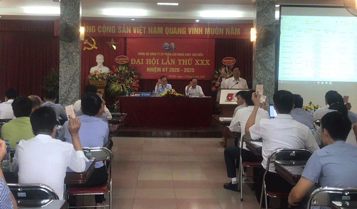 Đại hội Đảng bộ Công ty CP Phân lân nung chảy Văn Điển diễn ra trong không khí dân chủ, trang trọng