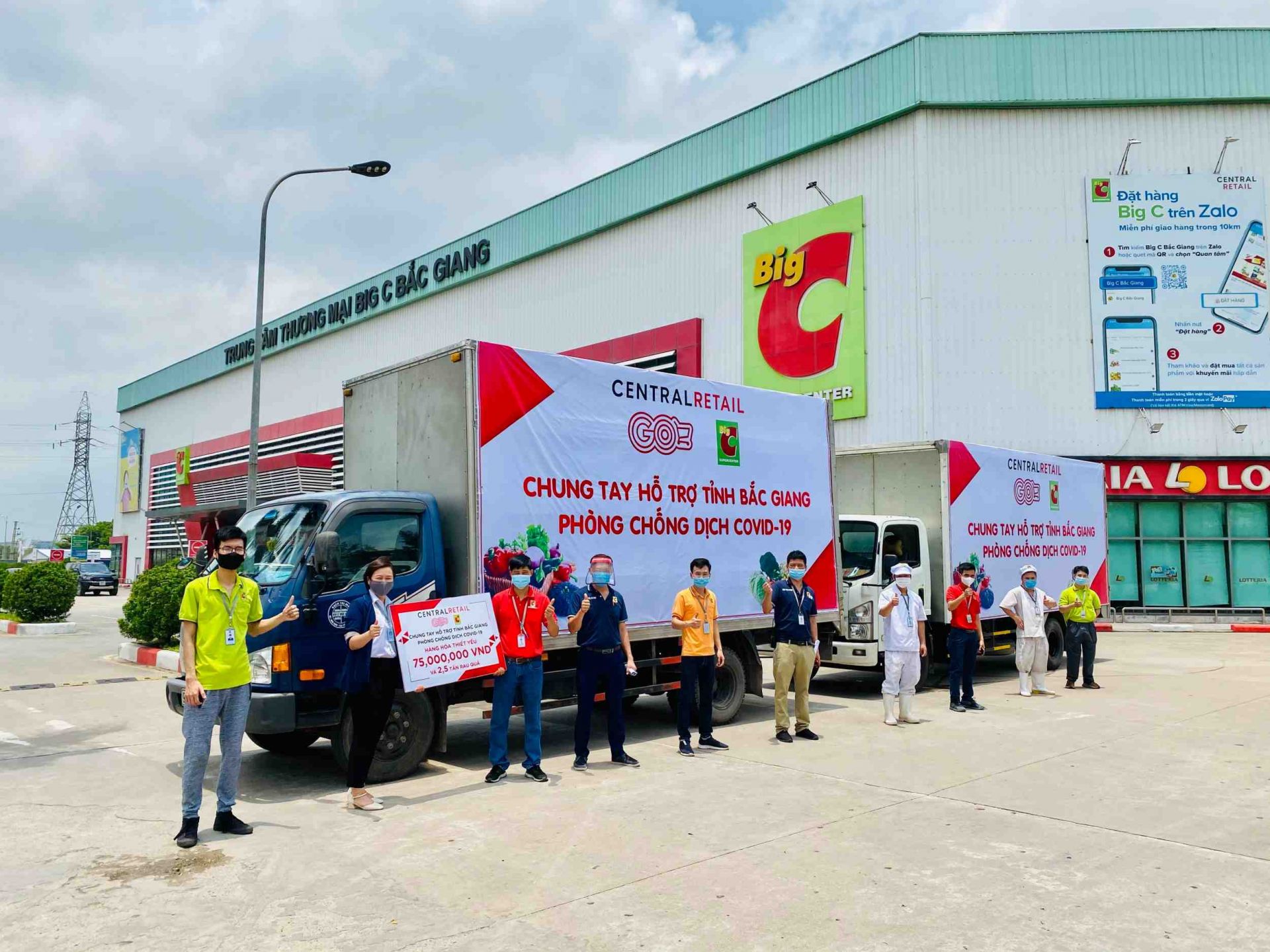 Central Retail tiếp sức chống Covid-19 cho hai 