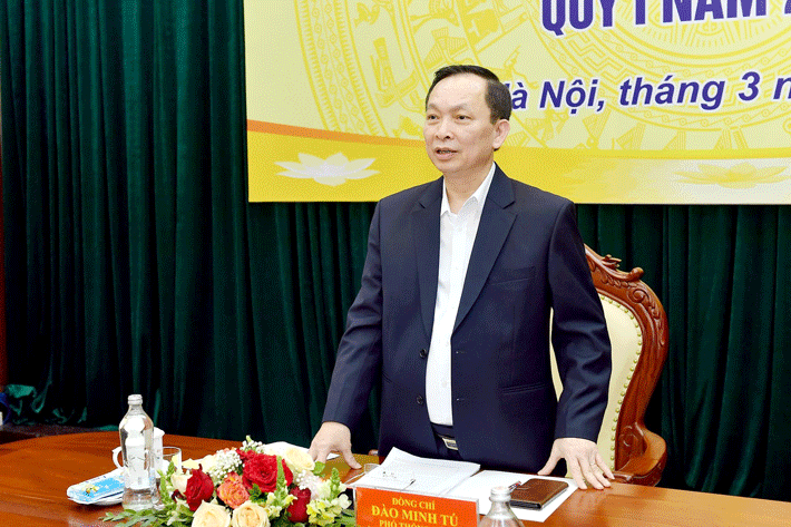 Phó Thống đốc Thường trực NHNN Đào Minh Tú phát biểu