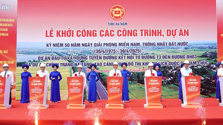 Bộ trưởng Nguyễn Hồng Diên dự Lễ khởi công các dự án Cwin800 hàng ngàn khuyến mãi xây dựng trọng điểm tại tỉnh Hà Nam