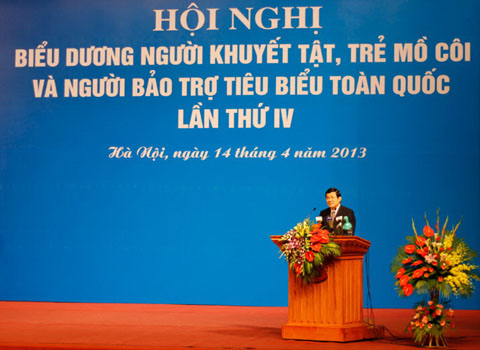 Hội nghị biểu dương người khuyết tật, trẻ mồ côi và người bảo trợ tiêu biểu toàn quốc lần thứ IV