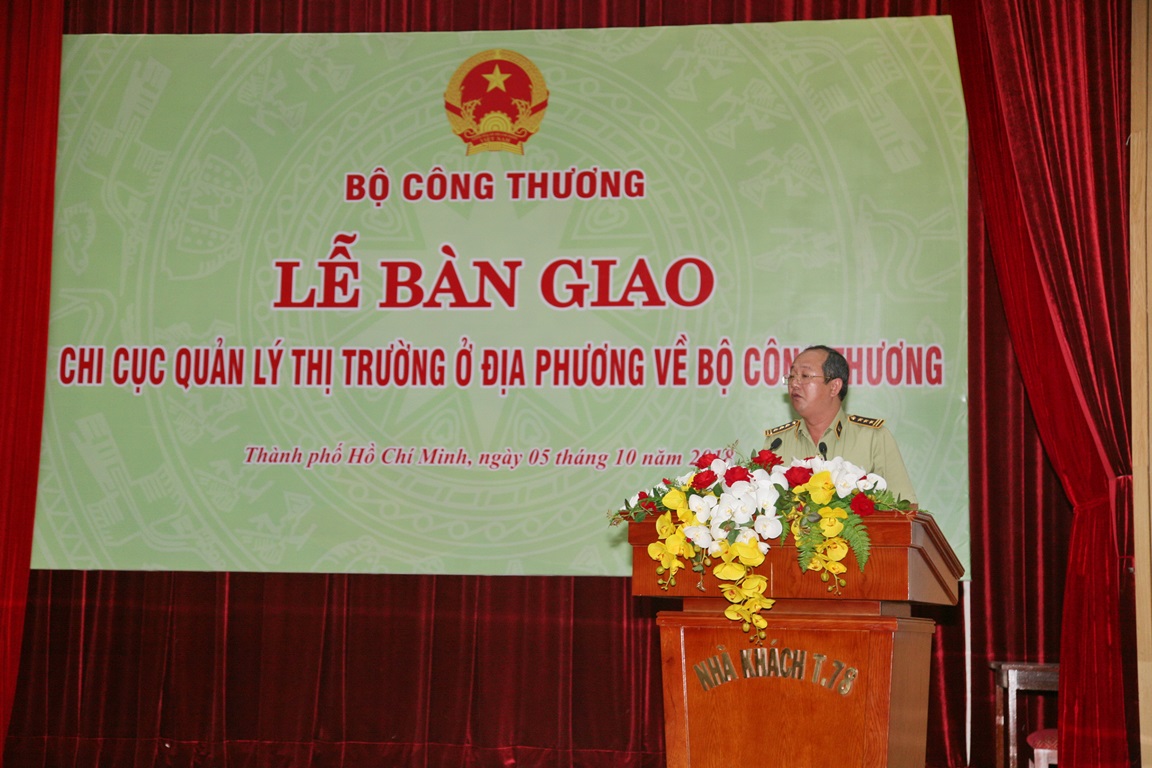 Dại diện Chi cục QLTTT tỉnh Bà Rịa -Vũng Tàu phát biểu tại Lễ bàn giao