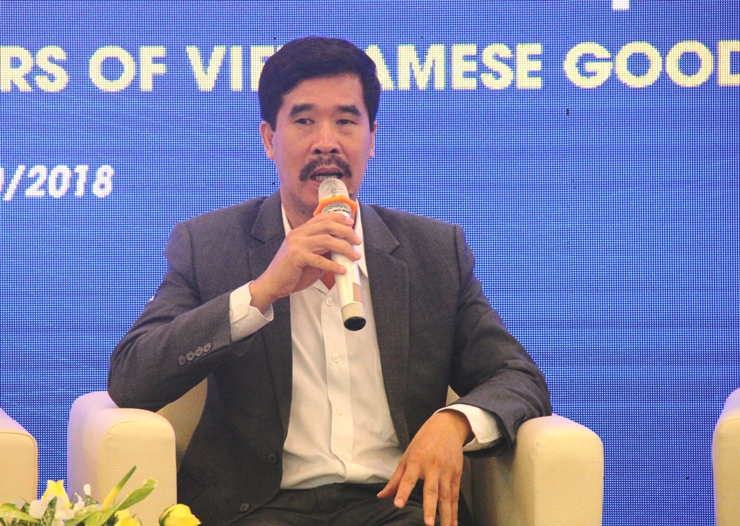 Ông Nguyễn Quốc Khánh, Giám đốc điều hành Công ty Cổ phần Sữa Việt Nam Vinamilk, chia sẻ kinh nghiệm của Cwincom hiện đang mở tại phiên thảo luận.