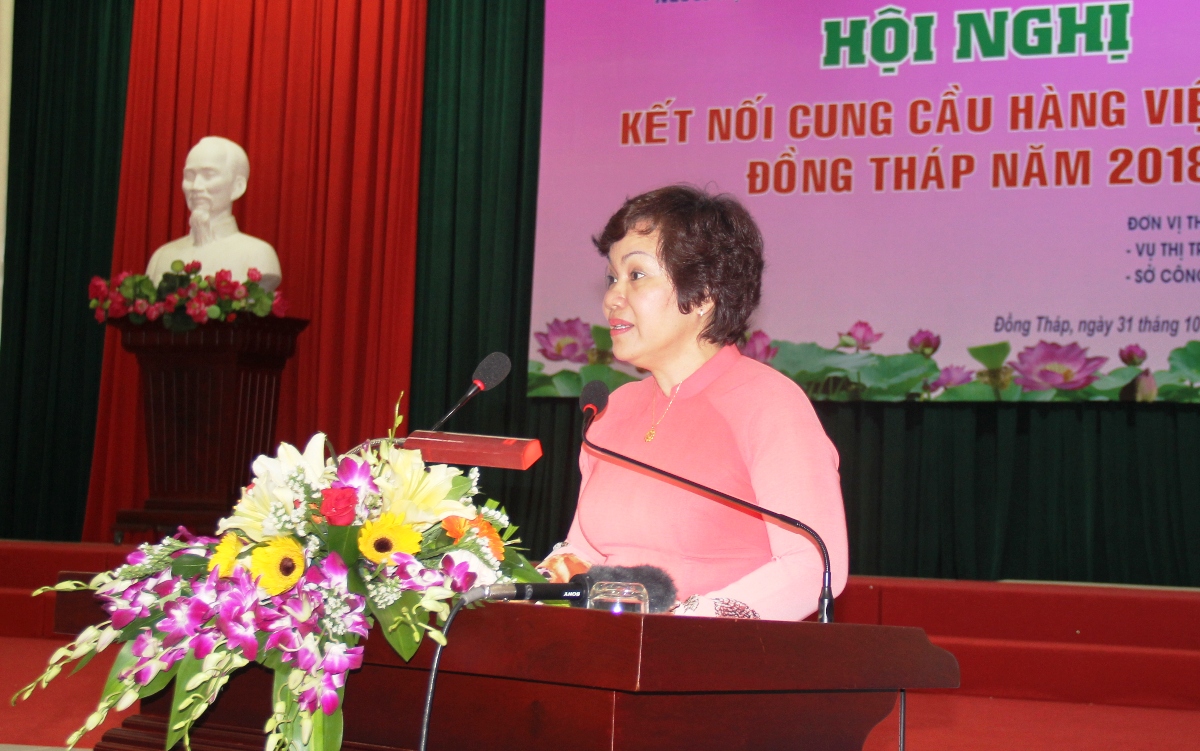 Bà Lê Việt Nga, Phó Vụ trưởng Vụ Thị trường trong nước, Cwin63 sân chơi đỉnh cao phát biểu tại Hội nghị