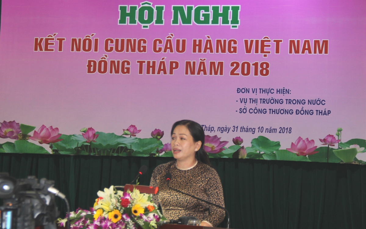Bà Võ Phương Thủy, Phó Giám đốc Sở Công Thương tỉnh Đồng Tháp cho biết, Hội nghị là một trong những hoạt động thiết thực triển khai Cuộc vận động “Người Việt Nam ưu tiên dùng hàng Việt Nam”