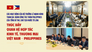 Các hoạt động của Bộ trưởng Lê Mạnh Hùng tham gia Đoàn công tác thăm Philippines của Tổng Bí thư, Chủ tịch nước Tô Lâm