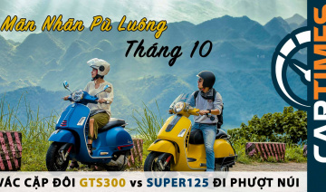 Theo chân Vespa GTS 300 và Vespa Super 125 tận hưởng vẻ đẹp Pù Luông mùa lúa chín