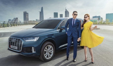 Mẫu xe Audi Q7 2020 nổi bật trong bộ ảnh cùng Á hậu Dương Tú Anh
