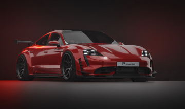 Mẫu xe điện thể thao Porsche Taycan có phiên bản độ ngoại thất thể thao thân rộng