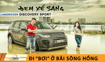 Đem xế sang Land Rover Discovery Sport đi "bơi" ở bãi sông Hồng