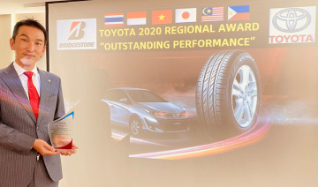 Bridgestone nhận giải thưởng danh giá từ Toyota