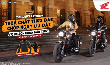Honda Việt Nam tung ưu đãi khi mua CB350 H’ness và hỗ trợ đưa đón khách hàng khi học bằng A2 tại TP.HCM
