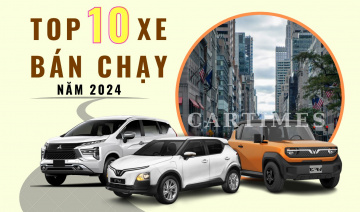 Top 10 mẫu xe bán chạy nhất Việt Nam năm 2024: VinFast dẫn đầu