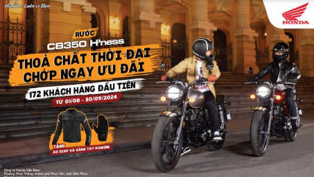 Honda Việt Nam tung ưu đãi khi mua CB350 H’ness và hỗ trợ đưa đón khách hàng khi học bằng A2 tại TP.HCM
