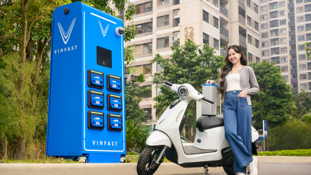 Xe máy điện đổi pin của VinFast đã sẵn sàng