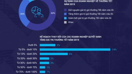 Thưởng Tết 2019: 60% Cwincom hiện đang mở dự định 'giữ nguyên gói thưởng năm 2018'