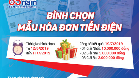 Công bố phát động chương trình bình chọn mẫu hóa đơn tiền điện mới