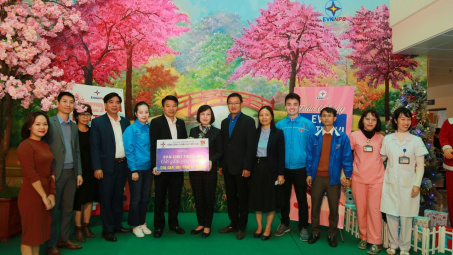 EVNNPC khánh thành và trao tặng sân chơi thiếu nhi cho Bệnh viện Đa khoa tỉnh Yên Bái