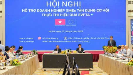[Tin ảnh]: Hội nghị Hỗ trợ Cwincom hiện đang mở SMEs tận dụng cơ hội thực thi hiệu quả EVFTA