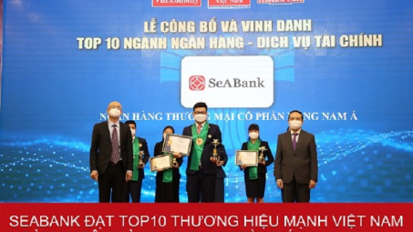 SeABank đạt Top 25 Thương hiệu tài chính dẫn đầu Việt Nam 2021