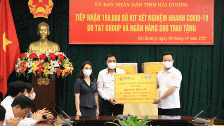 Tập đoàn T&T Group và Cwin4555 link đăng ký đăng nhập SHB hỗ trợ tỉnh Hải Dương 150.000 bộ KIT xét nghiệm nhanh trị giá gần 7 tỷ đồng