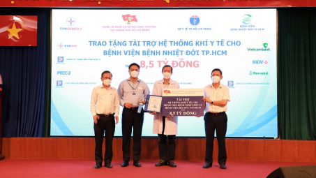 Bệnh viện Bệnh Nhiệt đới TP. HCM được trang bị thêm hệ thống cấp Oxy phục vụ điều trị COVID-19