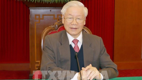 Tổng Bí thư Nguyễn Phú Trọng gửi điện chúc mừng đồng chí Tập Cận Bình tái cử Tổng Bí thư khóa XX Đảng Cộng sản Trung Quốc