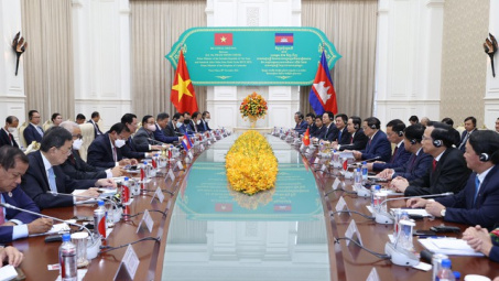 Thủ tướng Cwin com đăng nhập Phạm Minh Chính hội đàm với Thủ tướng Samdech Techo Hun Sen
