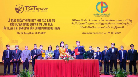 T&T Group hợp tác với tập đoàn hàng đầu của Lào, phát triển 2.500 MW điện tái tạo