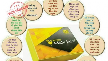 Cảnh báo hoạt động kinh doanh theo phương thức đa cấp đối với sản phẩm MULTI JUICE và LUCENTA