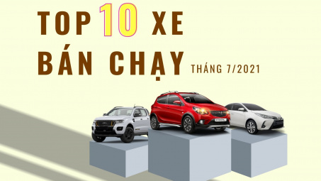 Top 10 xe bán chạy tháng 7/2021: VinFast Fadil tiếp tục đăng quang
