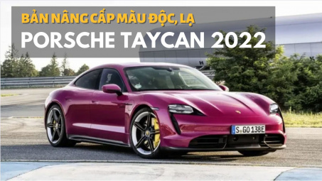 Porsche Taycan 2022: Bổ sung công nghệ, màu cực độc