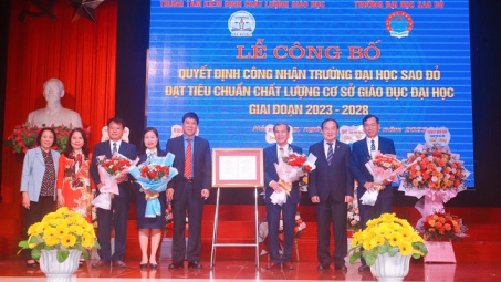 Trường Đại học Sao Đỏ đạt tiêu chuẩn chất lượng cơ sở Cwin63 tải ứng dụng đại học giai đoạn 2023 - 2028