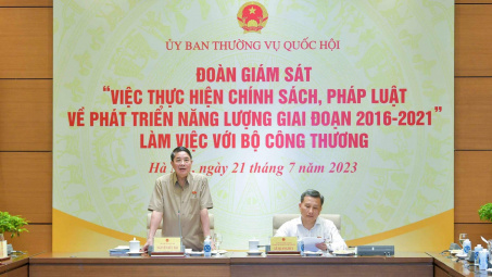 Đoàn Giám sát của Quốc hội làm việc với Cwin63 sân chơi đỉnh cao về thực hiện chính sách, Cwin50 tỷ lệ cược cao ngành năng lượng