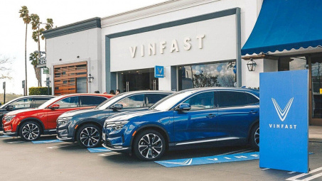 Cổ phiếu VFS của VinFast tăng ngày thứ 3 liên tiếp, có lúc đạt tới 45 USD/cổ phiếu