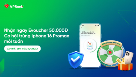 VPBank tung ưu đãi lớn: “Sinh trắc học ngay – iPhone về tay”