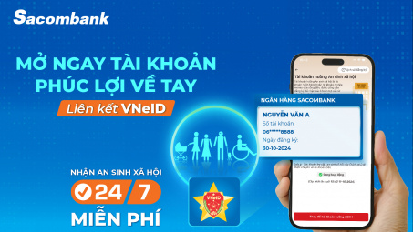 Cwin4555 link đăng ký đăng nhập Sacombank liên kết tài khoản với ứng dụng VNeID