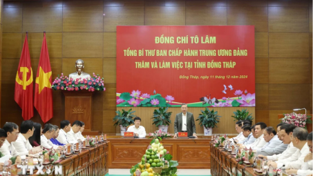 Tổng Bí thư: Xây dựng tỉnh Đồng Tháp phát triển trong nhóm dẫn đầu vùng ĐBSCL