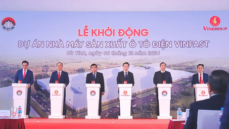 Tập đoàn Vingroup (VIC) khởi công nhà máy xe điện quy mô 300 triệu USD tại Hà Tĩnh