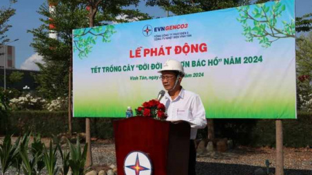 Công ty Nhiệt điện Vĩnh Tân trồng cây, bảo vệ môi trường