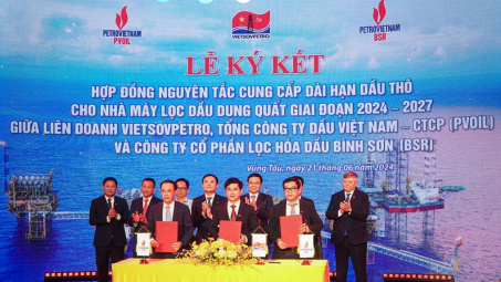 Lọc hóa dầu Bình Sơn (BSR) ký hợp đồng mua dầu thô Bạch Hổ trong 3 năm tới