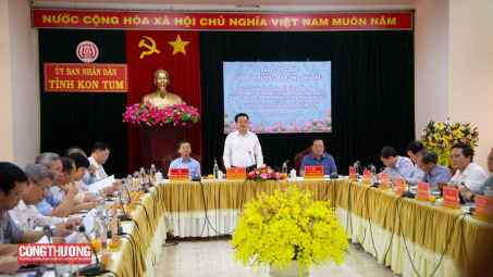 Bộ trưởng Nguyễn Hồng Diên làm việc tại tỉnh Kon Tum