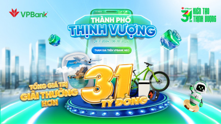 Cwin4555 link đăng ký đăng nhập VPBank tặng hàng triệu quà khủng lên tới 31 tỷ đồng mừng sinh nhật 31 tuổi